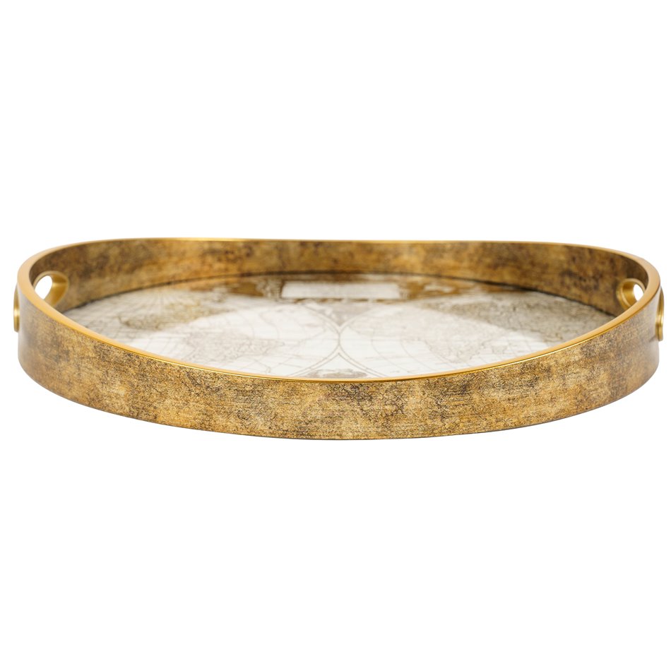 Decorative tray Fresneda L, D45cm H4.7cm