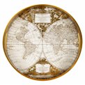 Decorative tray Fresneda L, D45cm H4.7cm