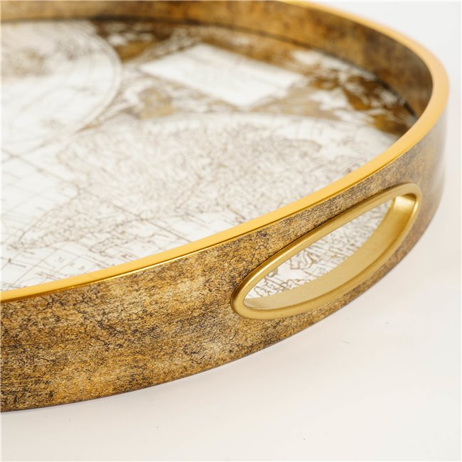 Decorative tray Fresneda L, D45cm H4.7cm