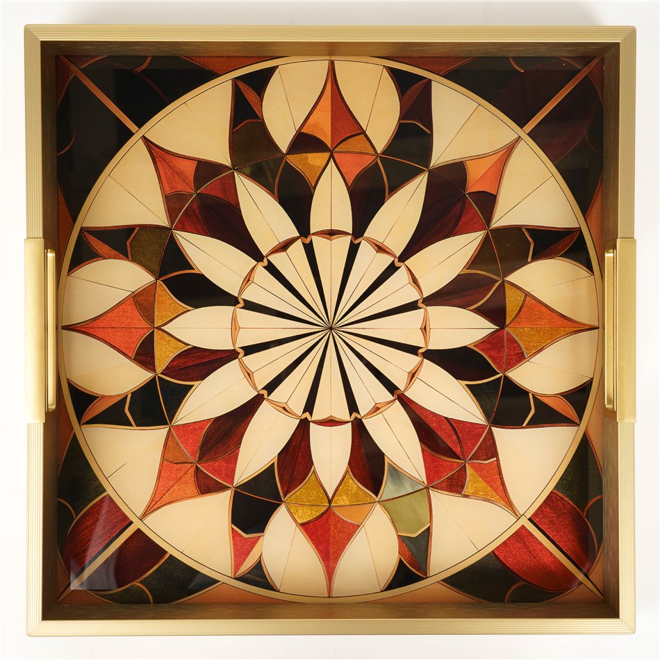 Dekoratiivne alus Fussy L square, 35.2x35.2cm H4cm