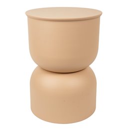 Журнальный столик TOTEM Palomba, сталь, бежевый, D31cm H41.8cm