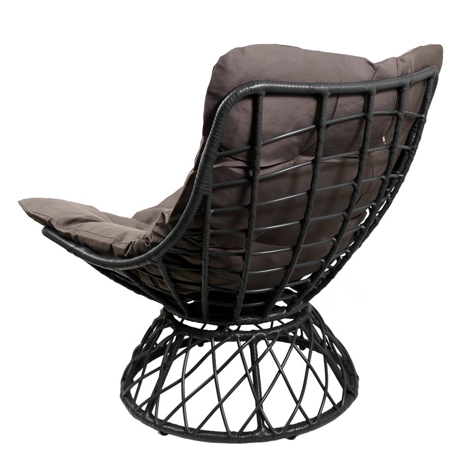 Vaba aja tool Gallo, tumepruun/tumehall, H90x78x78cm