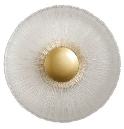 Wall lamp Agaro gold, transparent/gold color, D28cm, LED 10W, 3000K, 250lm
