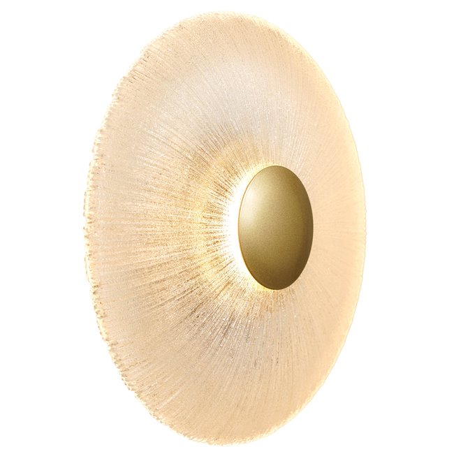 Wall lamp Agaro gold, transparent/gold color, D28cm, LED 10W, 3000K, 250lm