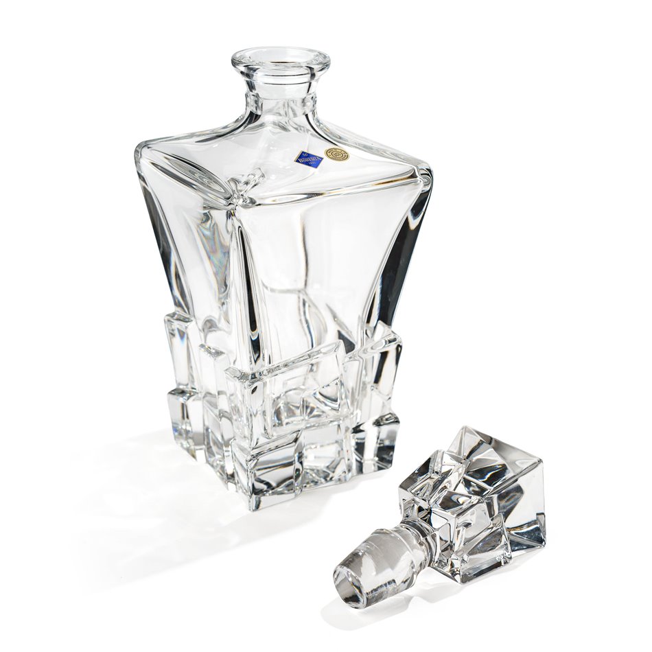 Kristallkarahvin korgiga Crack, 900 ml, H28.5x11.2x11.2cm