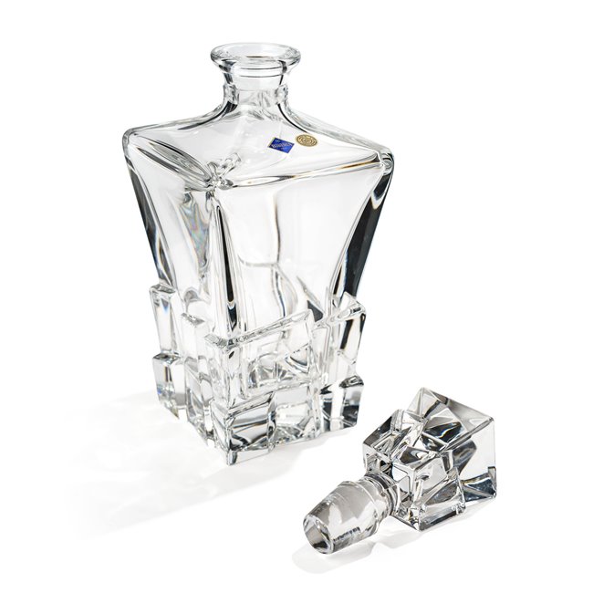 Kristallkarahvin korgiga Crack, 900 ml, H28.5x11.2x11.2cm