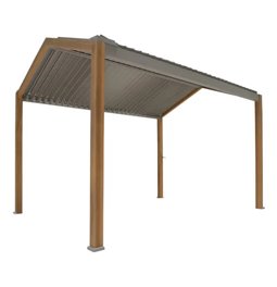 Aia varjualune/pergola Laecozia 4x3m, alumiinium, puiduimitatsioon