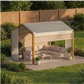 Aia varjualune/pergola Laecozia 4x3m, alumiinium, puiduimitatsioon