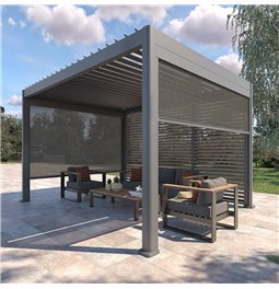 Aia varjualune/pergola Laevora 4x3m, alumiinium, grafiidivärvi
