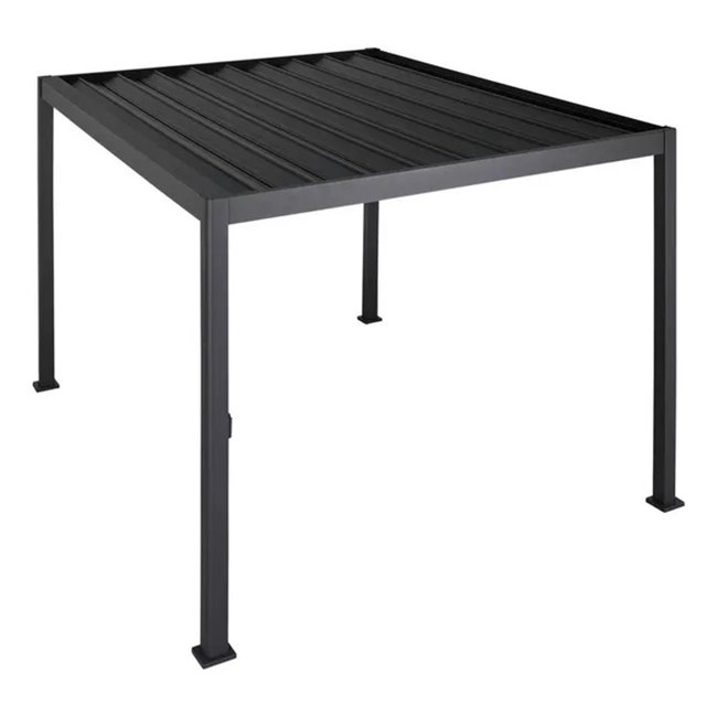 Aia varjualune/pergola Laevora 4x3m, käsitsi reguleeritavate katuselamellidega, alumiinium, grafiidivärvi