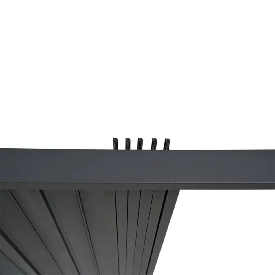 Aia varjualune/pergola Laevora 4x3m, käsitsi reguleeritavate katuselamellidega, alumiinium, grafiidivärvi