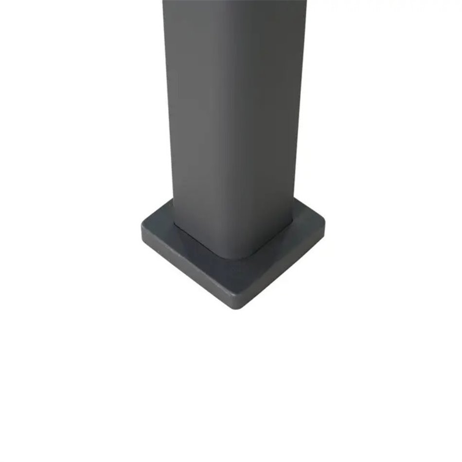 Aia varjualune/pergola Laevora 4x3m, käsitsi reguleeritavate katuselamellidega, alumiinium, grafiidivärvi