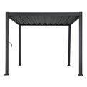 Aia varjualune/pergola Laevora 4x3m, käsitsi reguleeritavate katuselamellidega, alumiinium, grafiidivärvi