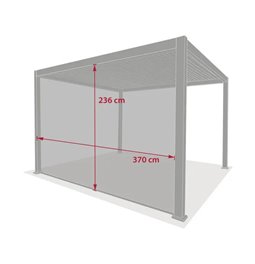 Tekstileenist külgruloo Laevora pergolale, 4 m küljele, grafiithall