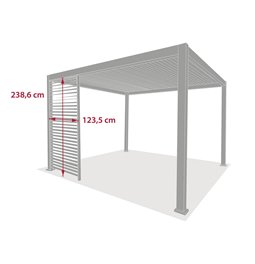 1,3 m külgseinapaneel Laevora 4x3 m pergolale, grafiithall