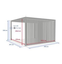 Vertikaalsed žaluusiid Laevora pergola 4 m küljele, savivärvi