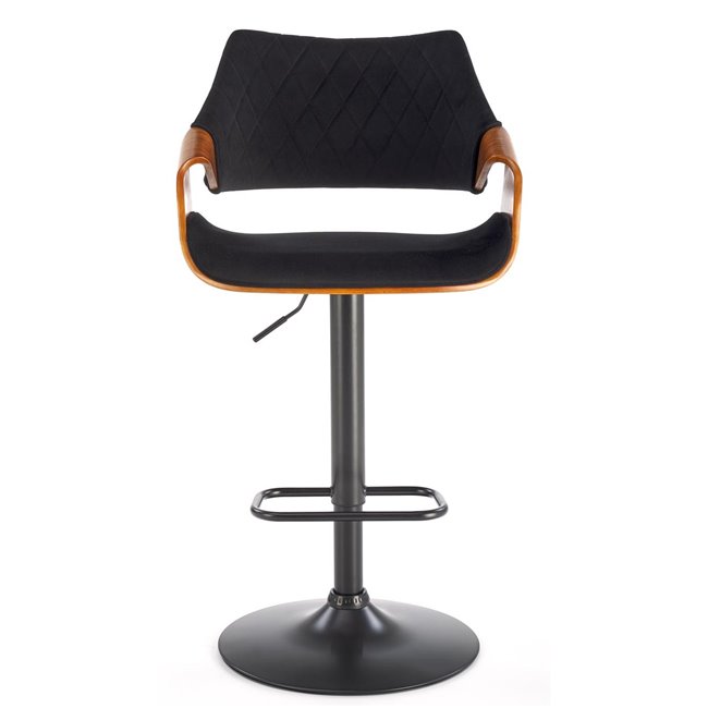 Bar stool H124, nut/black, H93-114x55x52cm