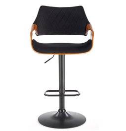 Bar stool H124, nut/black, H93-114x55x52cm
