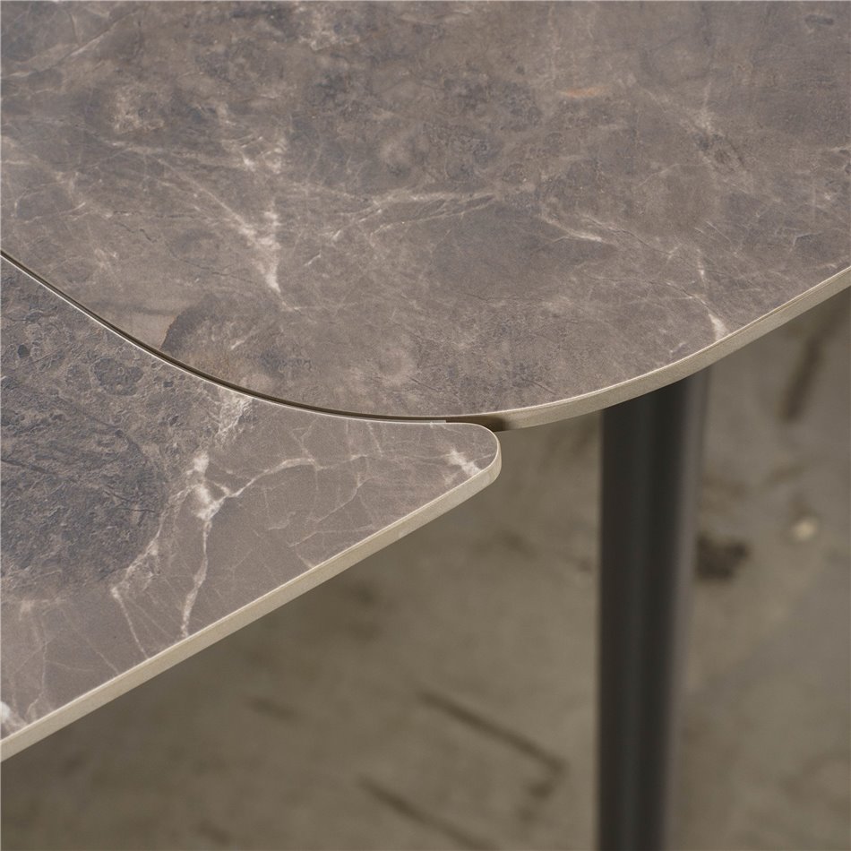 Pikendatav söögilaud Ratmo P022, paagutatud kivi/metall, 160-240x90cm H75cm