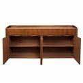 Sideboard Raften 4, 4 doors/4 drawers, walnut veneer/MDF, H80x180x45cm