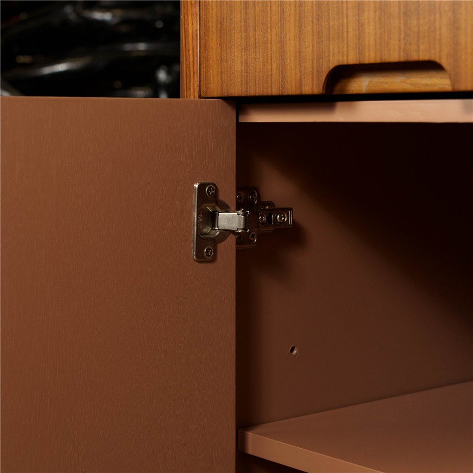Sideboard Raften 4, 4 doors/4 drawers, walnut veneer/MDF, H80x180x45cm