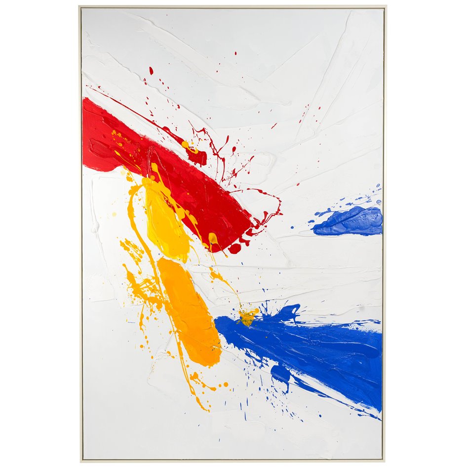 Картина маслом Abstract in red with blue, 100x150cm
