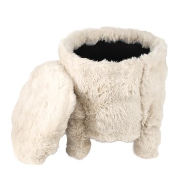Pouf with storage Fananno M, cream, H39cm, D40cm