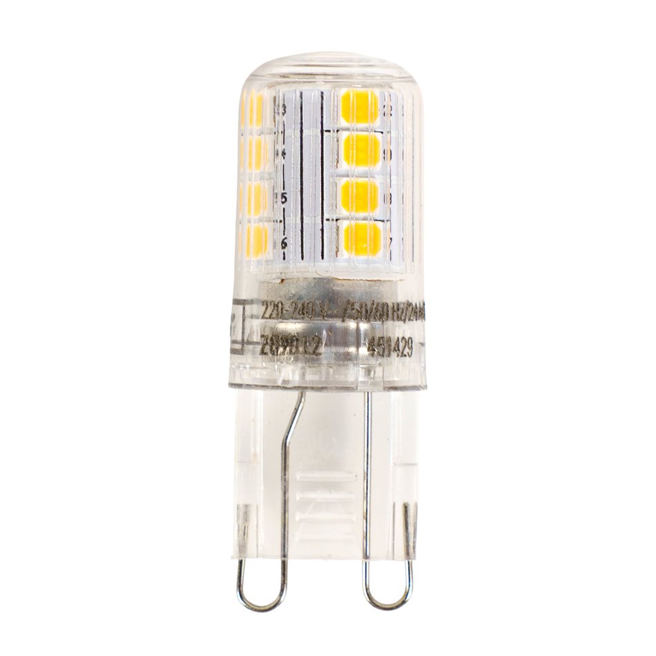 LED pirn soe valge, G9 2.5W, 350lm, 3000K, H4.3x1.4x1.4cm