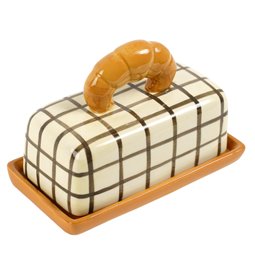 Võikauss kaanega Croissant, keraamika, H12x18.1x9.8cm