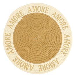 Lauamatt Amore, beež/kreemikas värv, D38cm, H0.6cm