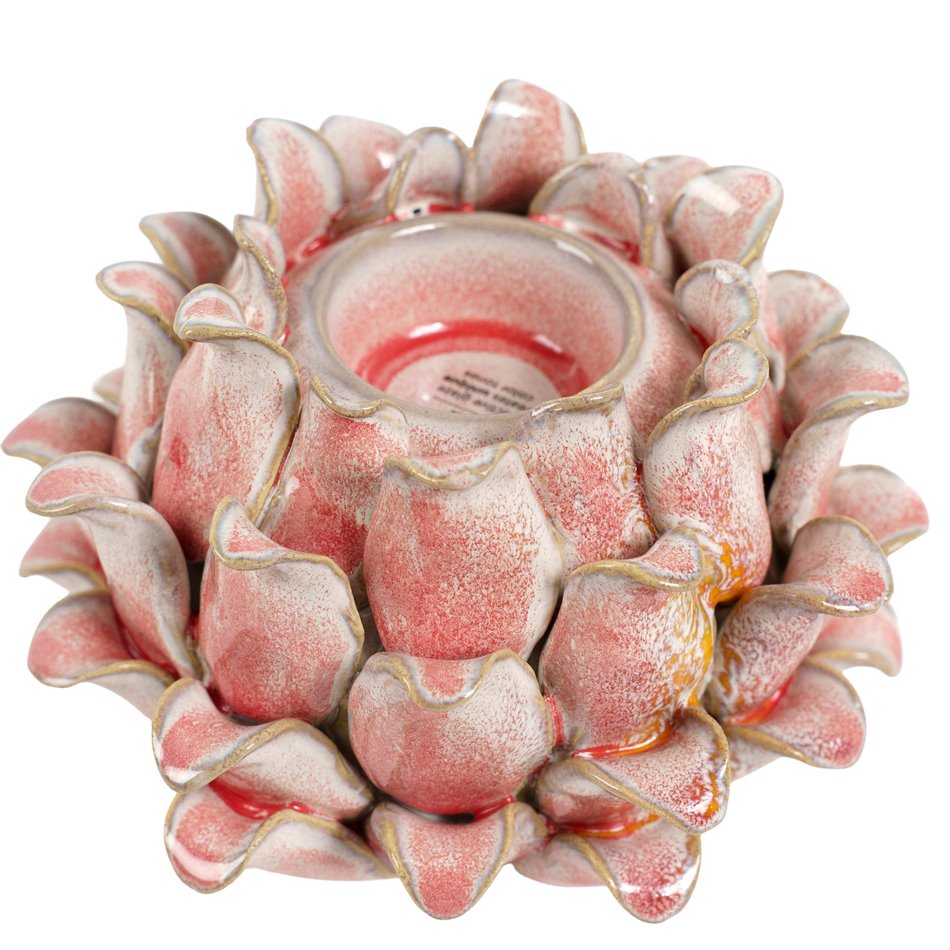 Candle holder Pink, ceramic, H10.5x14.5x14.5cm