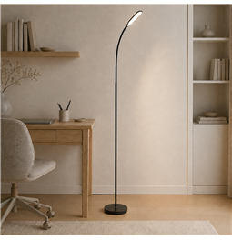 Торшер Monor, черный, H145x20x4.7cm, LED 7W, 3000K, 590lm
