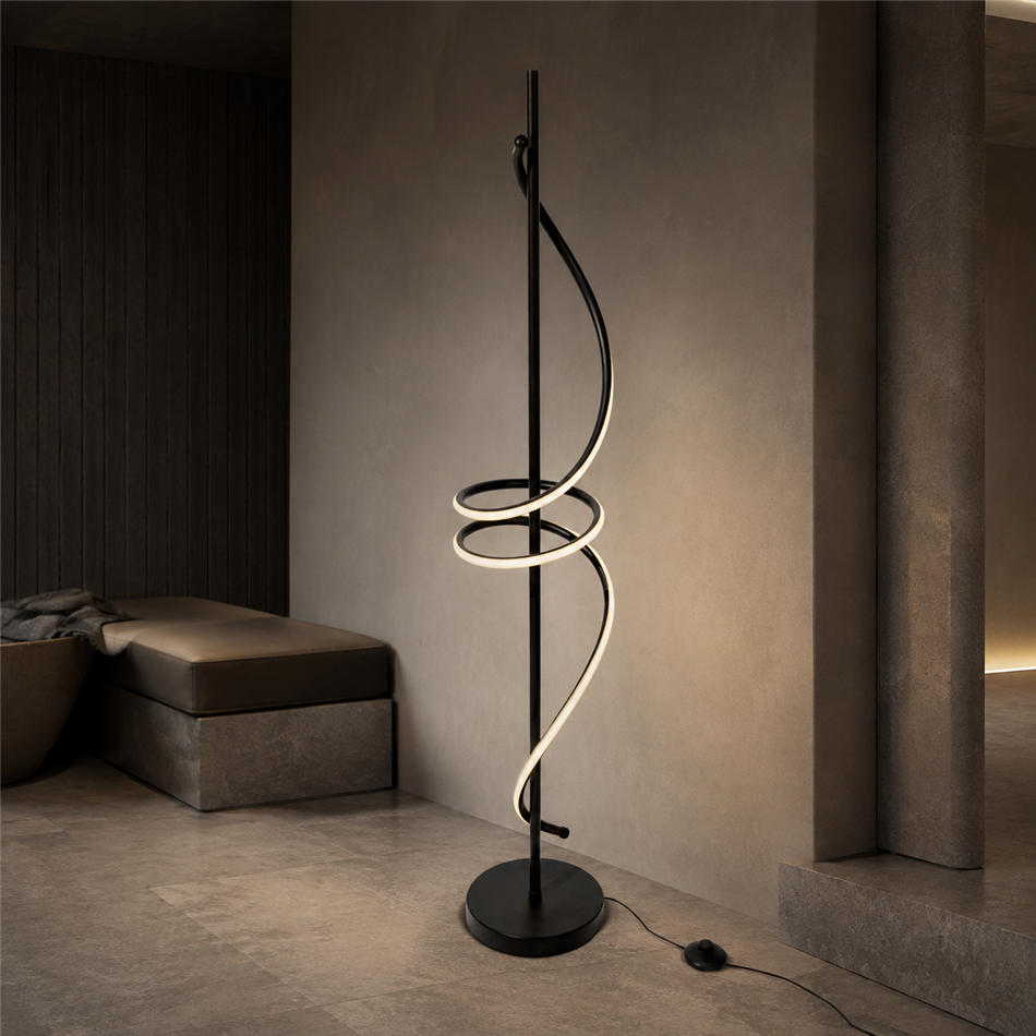 Торшер Moden1A, черный, H123cm, D20cm, LED 24W, 3000K, 1320lm