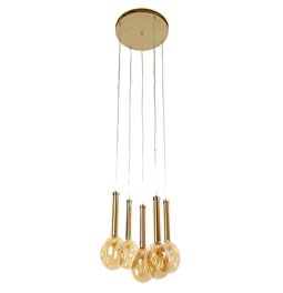 Подвесной светильник Idala, золотистый цвет, H120cm, D45cm, E27x5 60W(MAX)