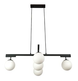 Rippvalgusti Ince, must/valge, H96-120x68x26cm, E27x5 60W(MAX)
