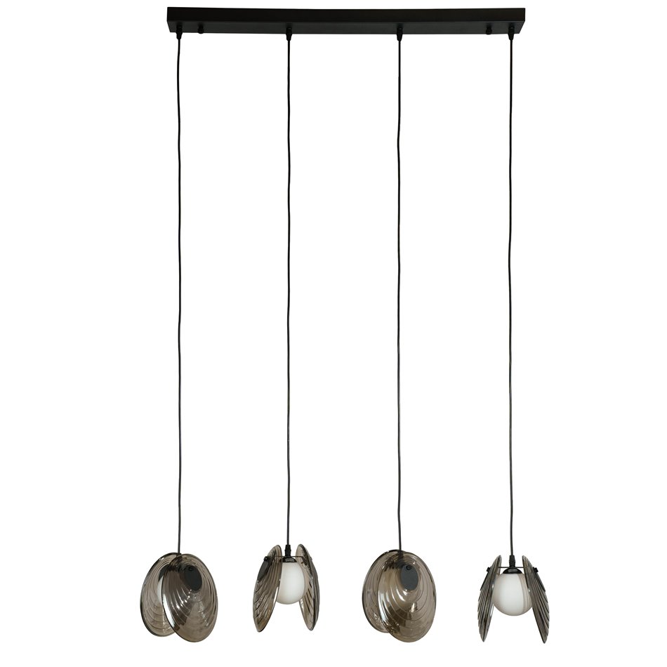 Подвесной светильник Ikaria line, черный/белый, H150x80x20cm, G9x4 15W(MAX)