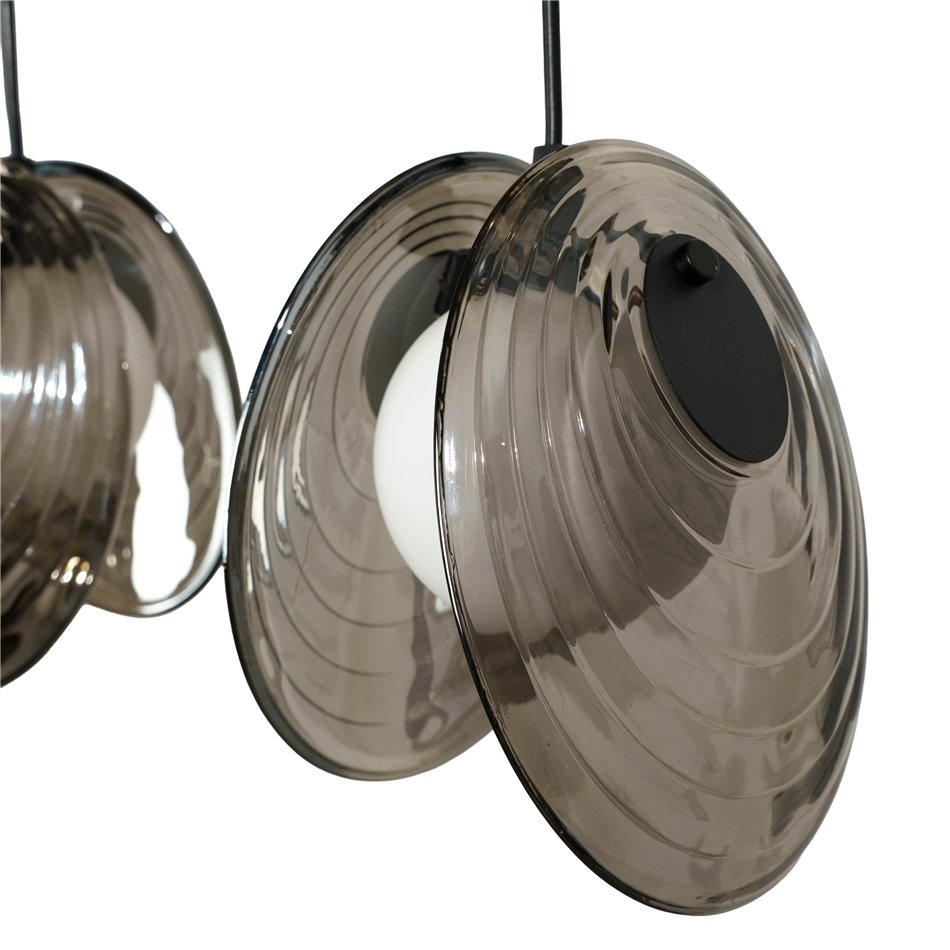 Подвесной светильник Ikaria line, черный/белый, H150x80x20cm, G9x4 15W(MAX)