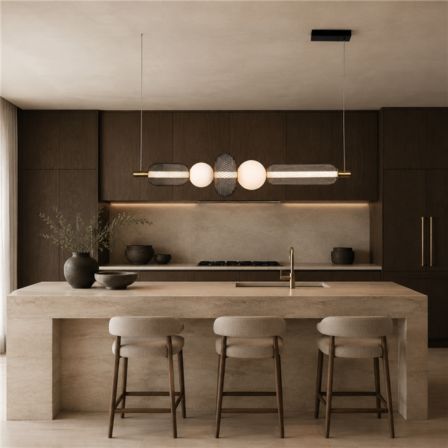 Pendant lamp Maceira A5, H30-130x112x22cm, LED 24W, 3000K, 2835lm