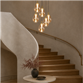 Pendant lamp Rigonda amber CP6, H27-180x45x45cm, LED 32.4W, 3000K, 4374lm