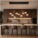 Pendant lamp Rbberton 9P amber, H24-182x100x27cm, G9x9 5W(MAX)