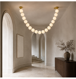 Rippvalgusti Illo white 115, valge/vaskne värv, H55-150x115-200x10cm, LED 36W, 3000K, 3600lm