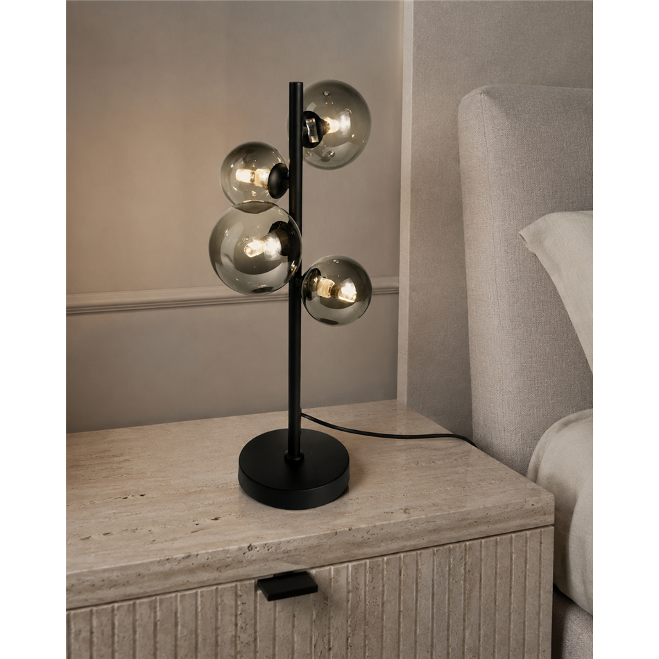 Laualamp Rade, must, H48x24x19xm, G9LEDx4, 5W(MAX)
