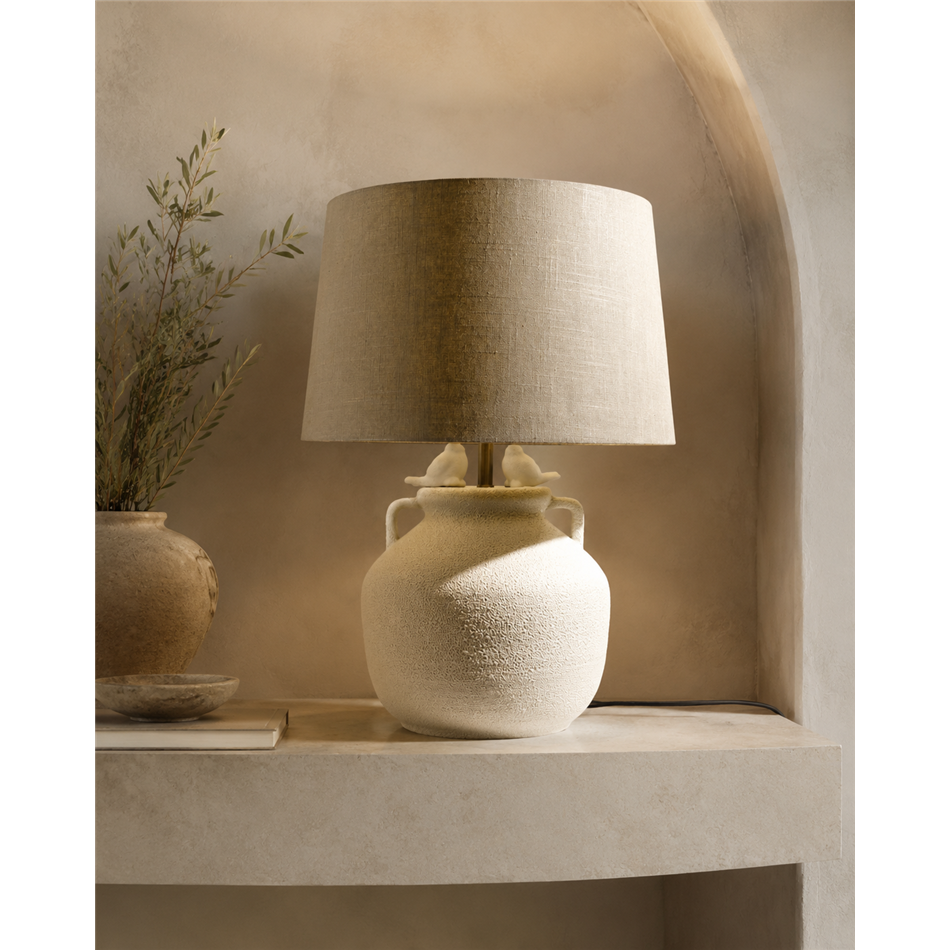 Laualamp Navelli, hallikaspruun/kreemikas, H45cm, D47cm, E27 60W(MAX)
