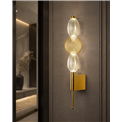 Wall lamp Sainteny, transparent/brass color, H52x10cm, LED 7W, 3000K/4000K/6000K, 385lm