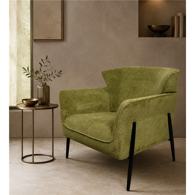 Armchair Dolni green, H83x81x83cm, seat height 44cm
