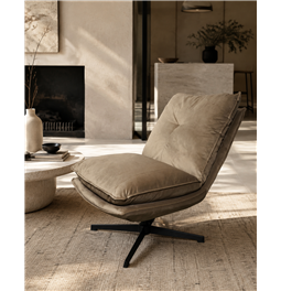Tugitool Zarra 009, pruun, 360 kraadi pööratav, H87x70x96cm, istumisosa kõrgus 45cm