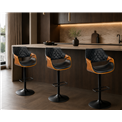 Baaritool Sandhaugt black 031, 360 kraadi pööratav, pähkli värv/must, H96-118x54x54cm, istumisosa kõrgus 62-84cm