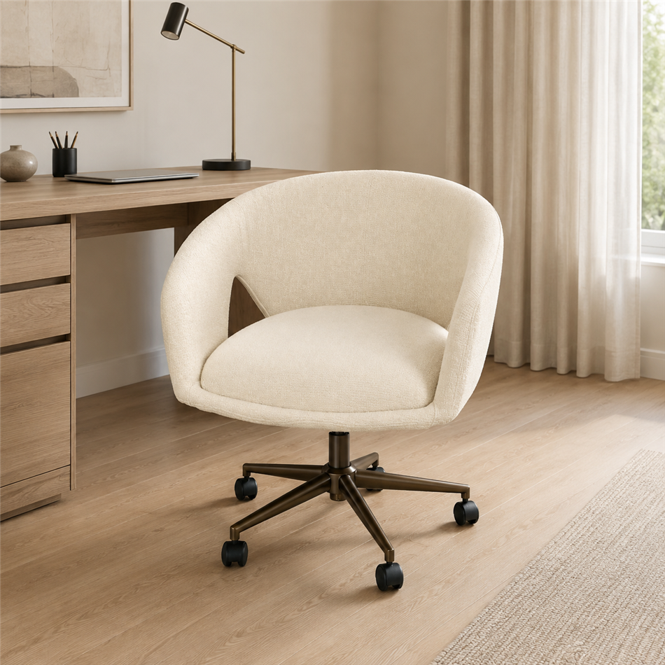 Kontoritool Zivilino beige gold, beež/pronksvärv, H70-79.5x62.5x59.5cm, istme kõrgus 44-54cm