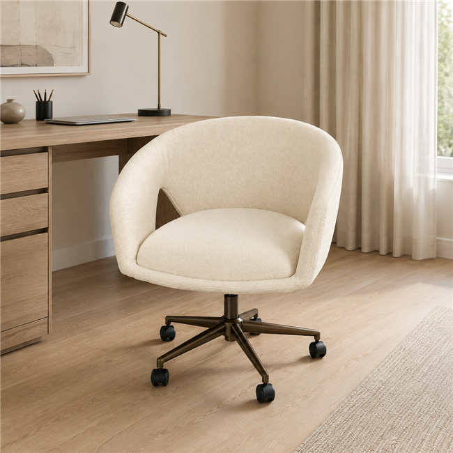 Kontoritool Zivilino beige gold, beež/pronksvärv, H70-79.5x62.5x59.5cm, istme kõrgus 44-54cm