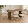 Folding chair Flexy, beige, H79.5x46.5x46.5cm, seat height 45.5cm